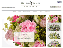 Tablet Screenshot of helenjamesflowers.co.uk